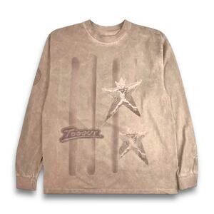 Travis Scott Long Sleeve II T-Shirt in Taupe [Size Small]
